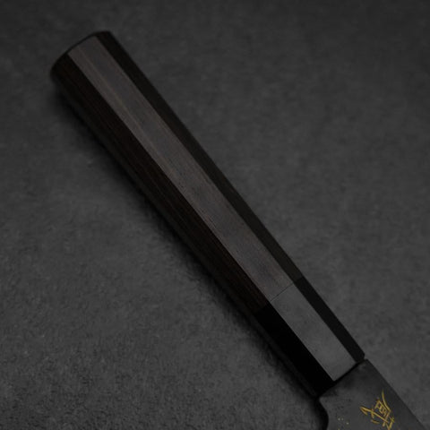Gyuto Blue Steel #2 Kurouchi Chokin Koi Buffalo Ebony Handle 210mm-[Musashi]-[Japanese-Kitchen-Knives]