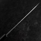 Gyuto Blue Steel #2 Kurouchi Chokin Samurai Full Moon Buffalo Ebony Handle 210mm (Asamura) (8.3”)-[Musashi]-[Japanese-Kitchen-Knives]