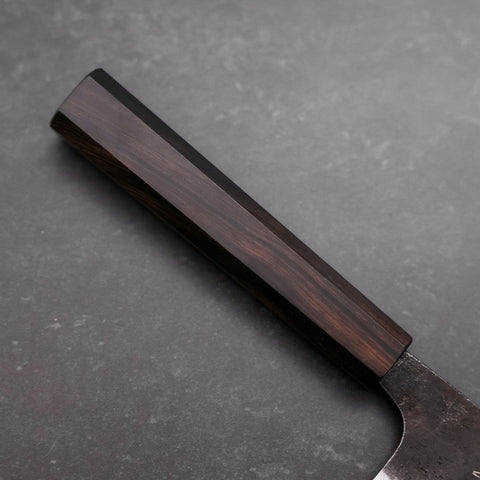 Gyuto Blue Steel #2 Kurouchi Ebony Handle 210mm (8.3”)-[Musashi]-[Japanese-Kitchen-Knives]
