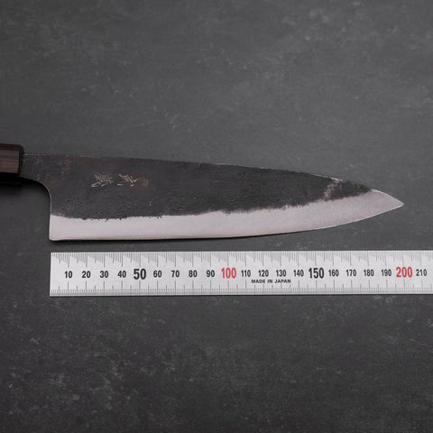 Gyuto Blue Steel #2 Kurouchi Ebony Handle 210mm (8.3”)-[Musashi]-[Japanese-Kitchen-Knives]