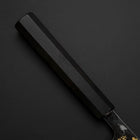 Gyuto Blue Steel #2 Kurouchi Stainless Clad Chokin Sakura-Fuji Buffalo Ebony Handle 210mm-[Musashi]-[Japanese-Kitchen-Knives]