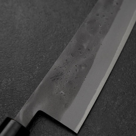 Gyuto Blue Steel #2 Nashiji Stainless Clad Yew Handle 210mm (8.3”)-[Musashi]-[Japanese-Kitchen-Knives]