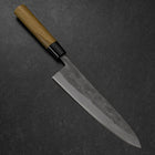 Gyuto Blue Steel #2 Nashiji Stainless Clad Yew Handle 210mm-[Musashi]-[Japanese-Kitchen-Knives]
