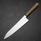 Gyuto Blue Steel #2 Polished Stainless Clad Olive Handle 210mm (8.3”)-[Musashi]-[Japanese-Kitchen-Knives]