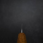 Gyuto Blue Steel #2 Stainless Clad Polished Oak Handle 165mm-[Musashi]-[Japanese-Kitchen-Knives]