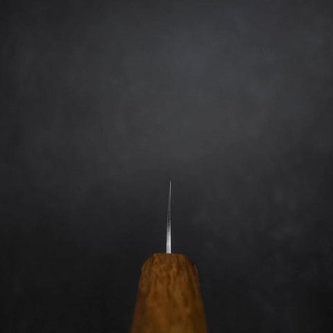 Gyuto Blue Steel #2 Stainless Clad Polished Oak Handle 165mm-[Musashi]-[Japanese-Kitchen-Knives]