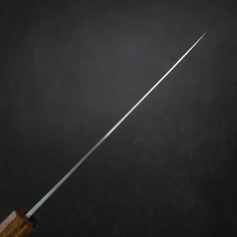 Gyuto Blue Steel #2 Stainless Clad Polished Oak Handle 165mm-[Musashi]-[Japanese-Kitchen-Knives]