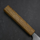 Gyuto Blue Steel #2 Stainless Clad Polished Oak Handle 165mm-[Musashi]-[Japanese-Kitchen-Knives]