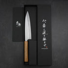 Gyuto Blue Steel #2 Stainless Clad Polished Oak Handle 165mm-[Musashi]-[Japanese-Kitchen-Knives]