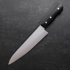 Gyuto Blue Steel #2 Stainless Clad Tsuchime Western Black Handle 180mm-[Musashi]-[Japanese-Kitchen-Knives]