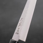 Gyuto Blue Steel #2 Stainless Clad Tsuchime Western Black Handle 180mm-[Musashi]-[Japanese-Kitchen-Knives]