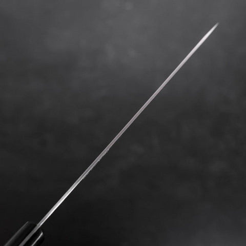 Gyuto Blue Steel #2 Stainless Clad Tsuchime Western Black Handle 180mm-[Musashi]-[Japanese-Kitchen-Knives]