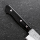 Gyuto Blue Steel #2 Stainless Clad Tsuchime Western Black Handle 180mm-[Musashi]-[Japanese-Kitchen-Knives]