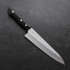 Gyuto Blue Steel #2 Stainless Clad Tsuchime Western Black Handle 180mm-[Musashi]-[Japanese-Kitchen-Knives]