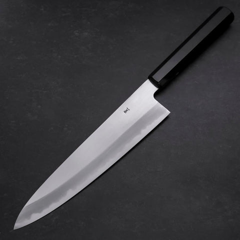 Gyuto Blue Steel #1 Kasumi Buffalo Ebony Handle 240mm (9.4”)-[Musashi]-[Japanese-Kitchen-Knives]