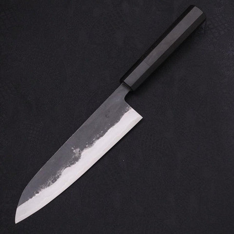 Gyuto Blue Steel #1 Kurouchi Buffalo Ebony Handle 180mm