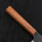 Gyuto Blue Steel #1 Kurouchi Stainless Clad Oak Handle 210mm-[Musashi]-[Japanese-Kitchen-Knives]