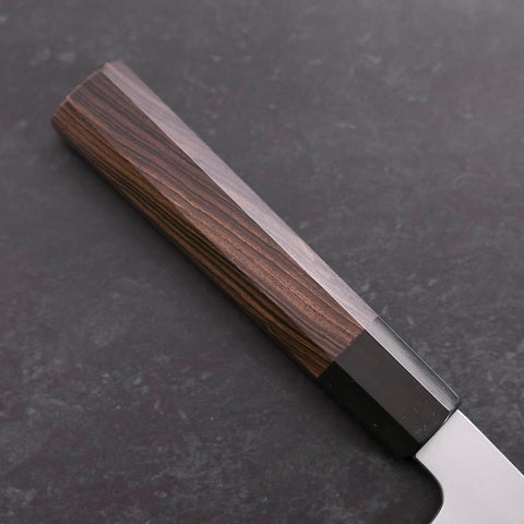 Gyuto Blue Steel #1 Suminagashi Mango de Ébano con Cuerno de Búfalo 180 mm