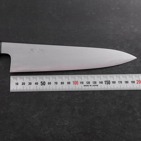 Gyuto Blue Steel #1 Suminagashi Mango de Ébano con Cuerno de Búfalo 180 mm