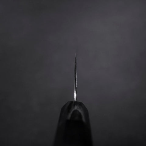 Gyuto Blue Steel #1 Suminagashi Buffalo Ebony Handle 240mm (9.4”)-[Musashi]-[Japanese-Kitchen-Knives]