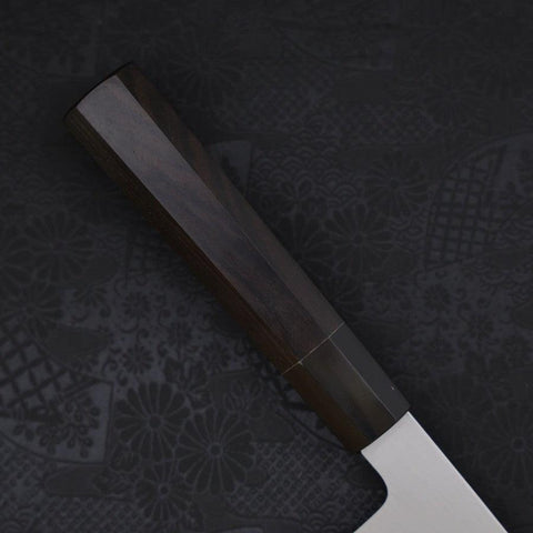 Gyuto Blue Steel #1 Suminagashi Buffalo Ebony Handle 240mm