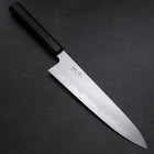 Gyuto Blue Steel #1 Suminagashi Buffalo Ebony Handle 240mm (9.4”)-[Musashi]-[Japanese-Kitchen-Knives]