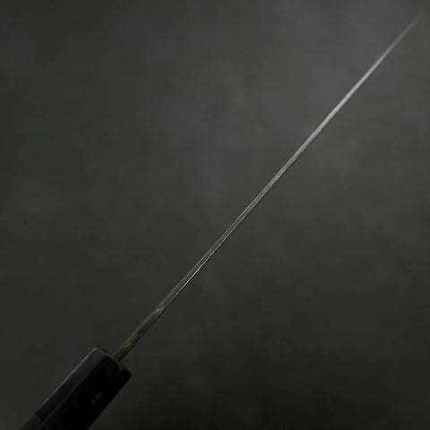 Gyuto Blue Steel #2 Kurouchi Buffalo Ebony Handle 210mm-[Musashi]-[Japanese-Kitchen-Knives]