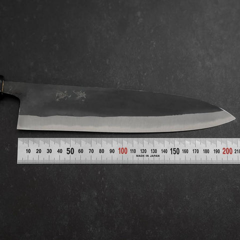 Gyuto Blue Steel #2 Kurouchi Buffalo Ebony Handle 210mm (8.3”)