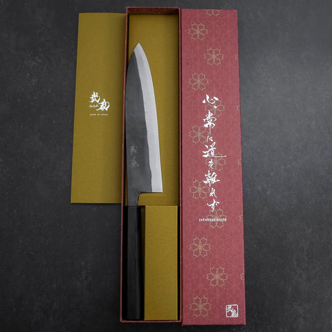 Gyuto Blue Steel #2 Kurouchi Buffalo Ebony Handle 210mm (8.3”)