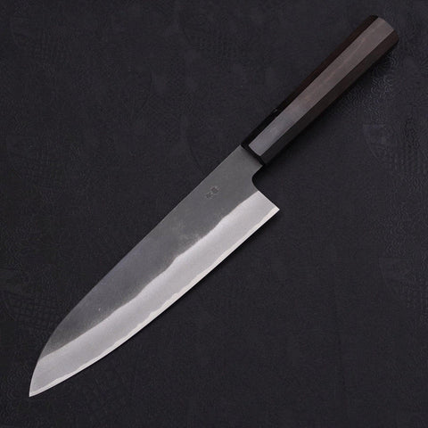 Gyuto Blue Steel #2 Kurouchi Chokin Dragon Buffalo Ebony Handle 210mm-[Musashi]-[Japanese-Kitchen-Knives]