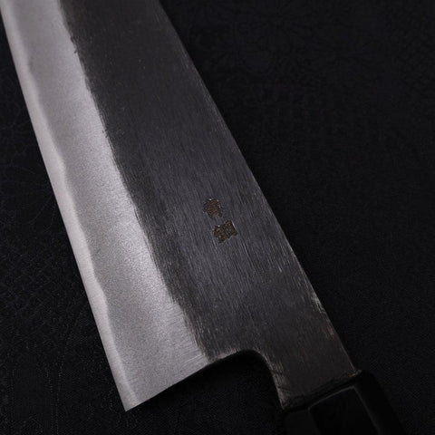 Gyuto Blue Steel #2 Kurouchi Chokin Dragon Buffalo Ebony Handle 240mm-[Musashi]-[Japanese-Kitchen-Knives]