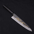 Gyuto Blue Steel #2 Kurouchi Chokin Dragon Buffalo Ebony Handle 240mm-[Musashi]-[Japanese-Kitchen-Knives]