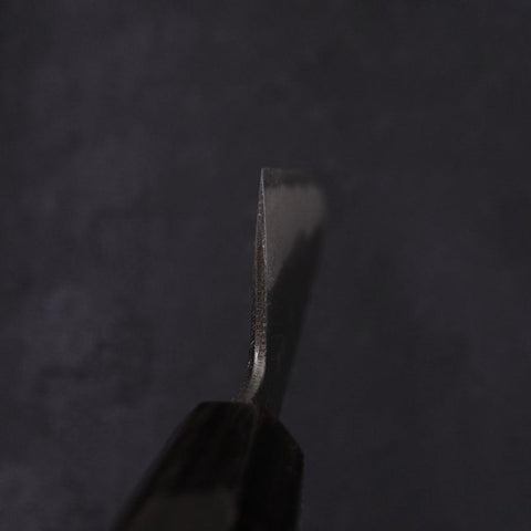 Gyuto Blue Steel #2 Kurouchi Chokin Snake-Sakura Buffalo Ebony Handle 210mm-[Musashi]-[Japanese-Kitchen-Knives]