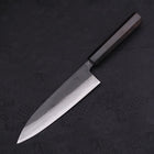 Gyuto Blue Steel #2 Kurouchi Damascus Buffalo Ebony Handle 180mm-[Musashi]-[Japanese-Kitchen-Knives]