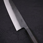Gyuto Blue Steel #2 Kurouchi Damascus Buffalo Ebony Handle 180mm-[Musashi]-[Japanese-Kitchen-Knives]