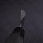 Gyuto Blue Steel #2 Kurouchi Damascus Buffalo Ebony Handle 180mm-[Musashi]-[Japanese-Kitchen-Knives]