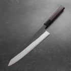 Gyuto Blue Steel #2 Kurouchi Damascus Chokin Dragon Buffalo Ebony Handle 240mm-[Musashi]-[Japanese-Kitchen-Knives]