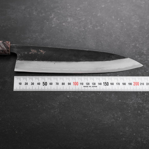 Gyuto Blue Steel #2 Kurouchi Damascus Maple Handle 210mm