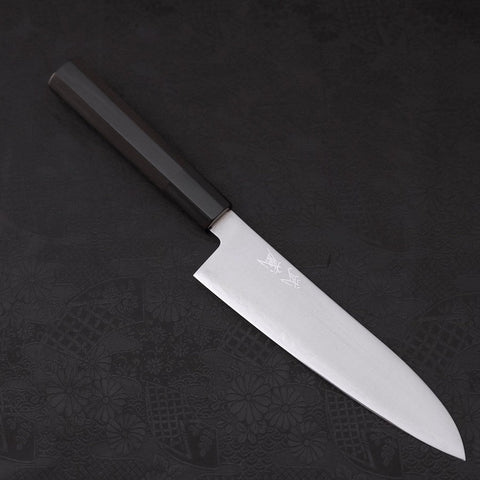 Gyuto HAP-40 Polished Buffalo Ebony Handle 180mm-[Musashi]-[Japanese-Kitchen-Knives]
