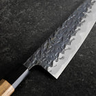 Gyuto Kurouchi Blue Steel #1 Nashiji Buffalo Walnut Handle 210mm (8.3”)-[Musashi]-[Japanese-Kitchen-Knives]