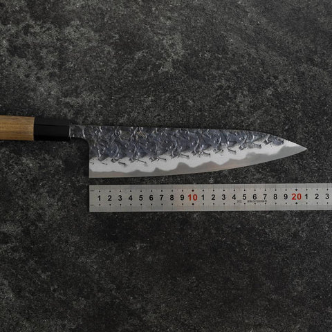 Gyuto Kurouchi Blue Steel #1 Nashiji Buffalo Walnut Handle 210mm (8.3”)-[Musashi]-[Japanese-Kitchen-Knives]