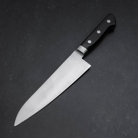 Gyuto Molybdenum Polished Western Black Handle 180mm (7”)-[Musashi]-[Japanese-Kitchen-Knives]