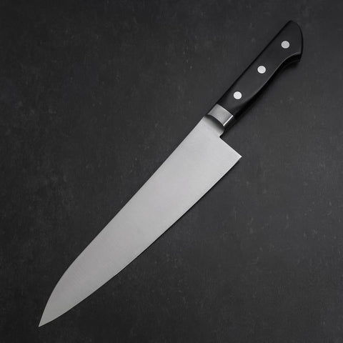 Gyuto Molybdenum Polished Western Black Handle 210mm (8.3”)-[Musashi]-[Japanese-Kitchen-Knives]