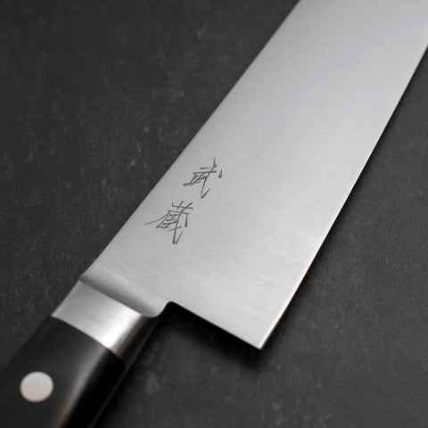 Gyuto Molybdenum Polished Western Black Handle 210mm-[Musashi]-[Japanese-Kitchen-Knives]