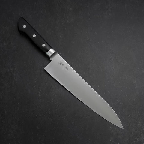 Gyuto Molybdenum Polished Western Black Handle 210mm-[Musashi]-[Japanese-Kitchen-Knives]