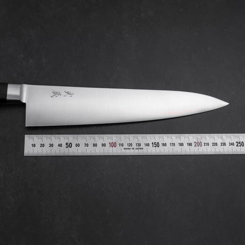 Gyuto Molybdenum Polished Western Black Handle 240mm-[Musashi]-[Japanese-Kitchen-Knives]