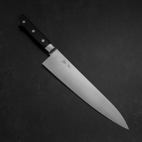 Gyuto Molybdenum Polished Western Black Handle 240mm-[Musashi]-[Japanese-Kitchen-Knives]