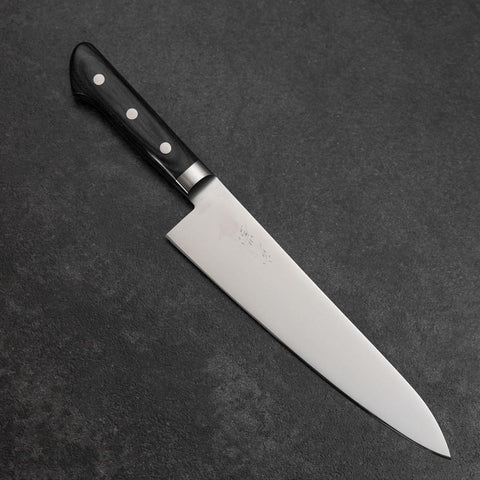 Gyuto Molybdenum Polished Western Purple Handle 210mm-[Musashi]-[Japanese-Kitchen-Knives]