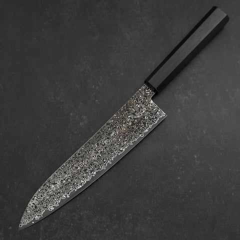 Gyuto SG-2 Black Nickel Damascus Ebony Handle 210mm-[Musashi]-[Japanese-Kitchen-Knives]