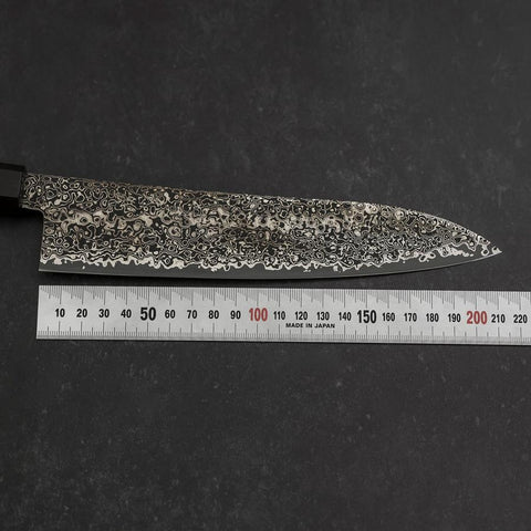 Gyuto SG-2 Black Nickel Damascus Ebony Handle 210mm-[Musashi]-[Japanese-Kitchen-Knives]